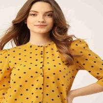 Women's  Yellow Plated Top