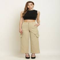 women's Gray Cargo Pant