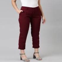 Women's  Maroon Formal Pant