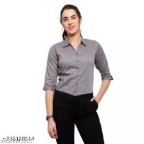 Women's Gray formal Shirt